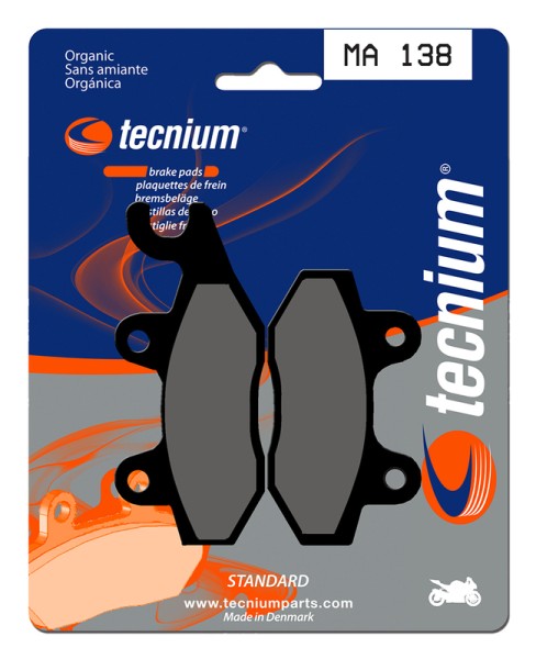 Pastillas de Freno Tecnium Street Orgánicas - MA138