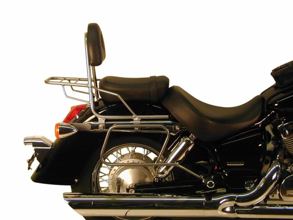 Portabolsas de cuero tubular cromado para Honda VT 750 C Shadow (04-07) Hepco & Becker