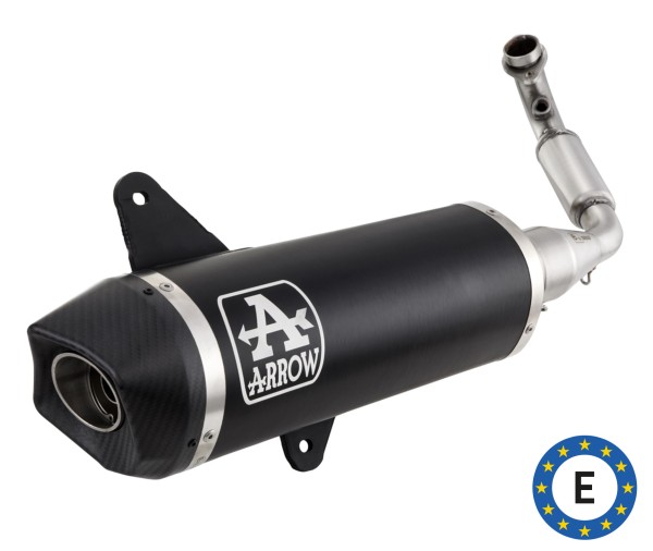Escape deportivo Arrow Urban con catalizador / carbono para Vespa GTS/GTS Super/GTV 300cc HPE (`20-) Euro 5