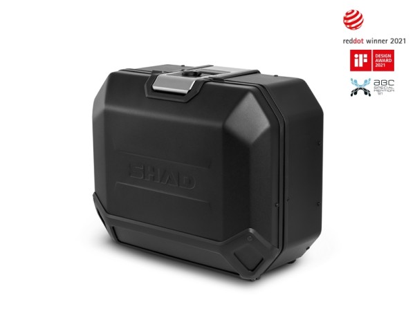 Maleta lateral Terra TR36, izquierda, aluminio negro, 36 l