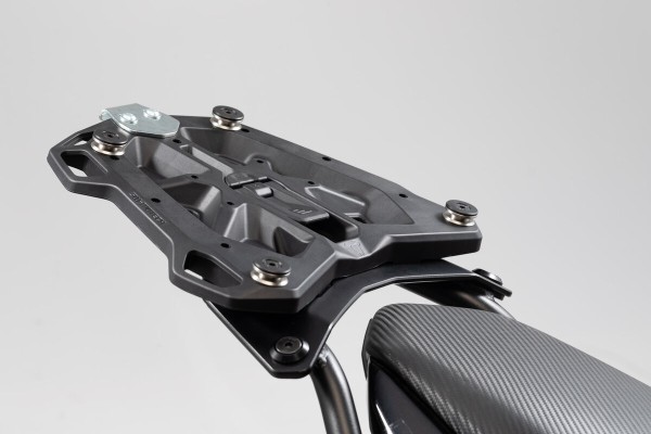 Placa adaptadora SW-Motech negra para portaequipajes STREET-RACK para TRAX Topcase ADV/ION/EVO