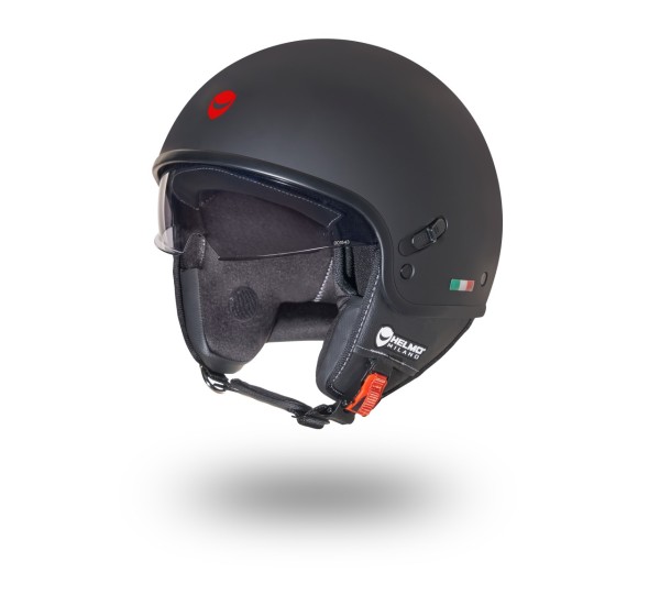 Helmo Milano Demi Jet Puro Deslizante negro mate