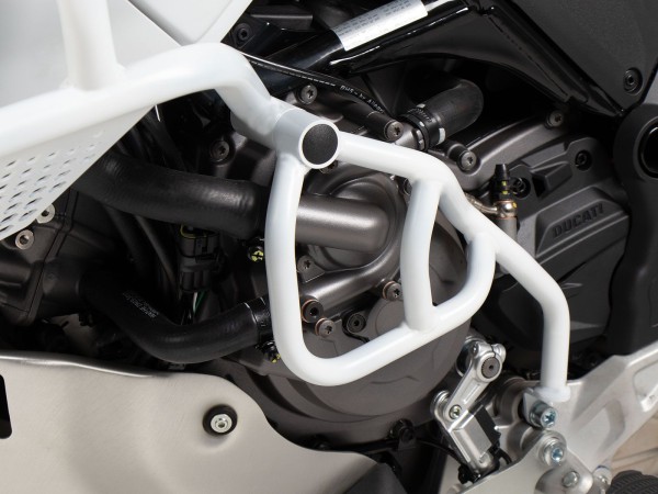 Barra adicional blanca, unilateral izquierda para Ducati DesertX (22-) Hepco & Becker