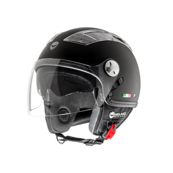 Helmo Milano Demi Jet, Turbina, negro, mate