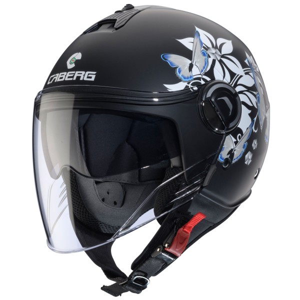 Casco Caberg Riviera V4 X Mia negro mate/blanco-gris-azul claro