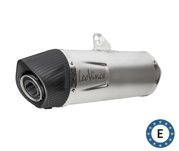 Sistema de escape LeoVince LV One Evo, acero inoxidable, plata, sistema completo, para Vespa 300 GTS Euro 5