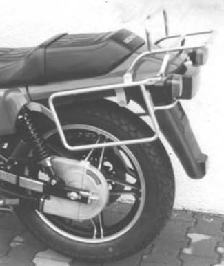Portaequipajes superior tubular y portaequipajes lateral negro para Honda FT 500 (82-85)