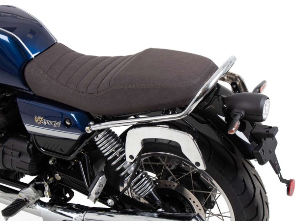 Soporte lateral C-Bow cromado para Moto Guzzi V7 850 Special/Stone/Centenario (21-24) Hepco & Becker