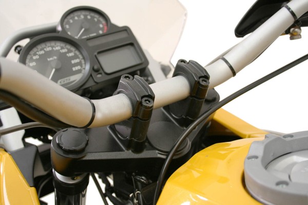 SW-Motech Elevador de manillar, negro para manillar Ø 28 mm, H=30 mm para BMW F 800 GS Adventure - SW Motech