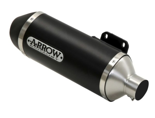 ARROW Auspuff DARK URBAN für Kymco Downtown 125 / Kawasaki J125 2009-2016, Aluminium schwarz (Nur mi