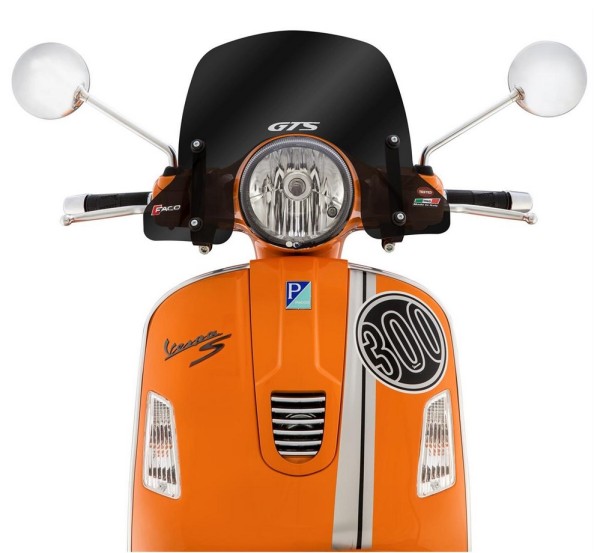 Parabrisas de media altura para Vespa GTS/GTS Super/GT/GT L 125-300cc, tintado