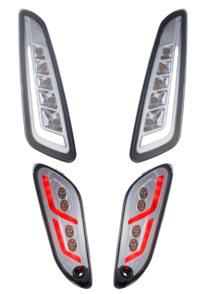 Kit de indicadores delanteros y traseros para Vespa Primavera/Sprint 125-150cc 2T/4T AC, tintados