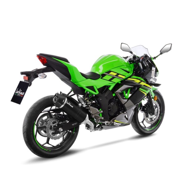 Sistema de escape LeoVince LV One Evo para Kawasaki Ninja 125 /Z 125, carbono, slip on, Euro4, E-certificate