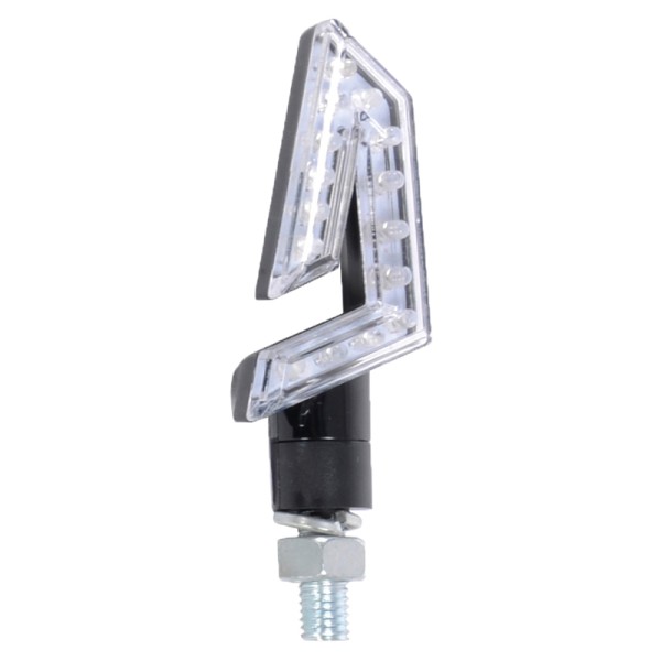 Oxford Signal 4 LED indicador carcasa negro / lente transparente (par), delantero y trasero, (incl. 2 resistencias)