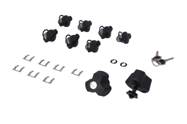 Juego de cerraduras SW-Motech TRAX con antirrobo EVO, 9 cerraduras / 2 llaves