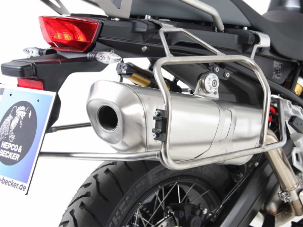 Portamaletas lateral recortable acero inoxidable para Xplorer recortable 40/37 para BMW F 850 GS