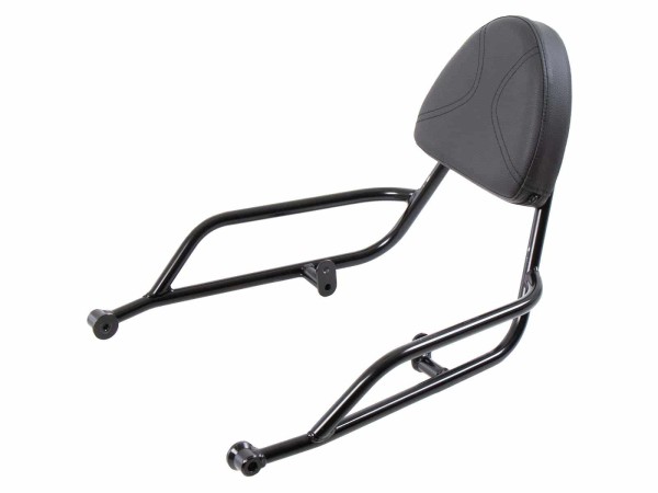 Sissybar sin portaequipajes negro para Moto Guzzi V7 850 Special/Stone/Centenario (21-24)
