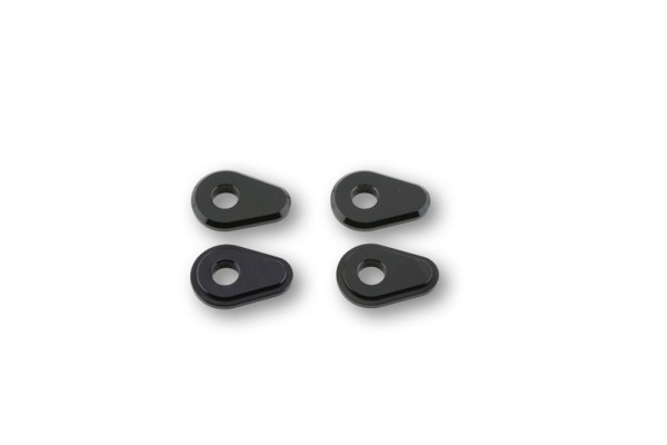 HIGHSIDER placas de montaje inteligentes Indy Espaciador Aluminio Negro, Para Yamaha