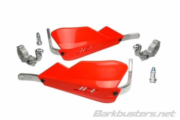 Juego de Guardamanos Barkbusters Jet Dos Puntos de Sujeción Cónico Rojo