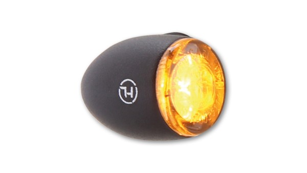 HIGHSIDER Proton Carcasa de dos intermitentes LED negro / lente gris humo (par), delantero y trasero