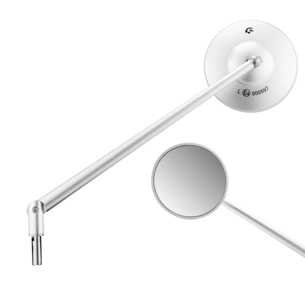 Retrovisor estándar izquierdo o derecho para Vespa PX 80-200ccm, aluminio mate