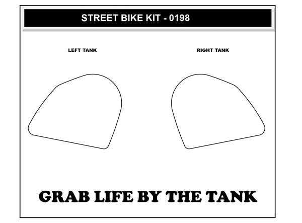 Stompgrip Tank Pad schwarz, Volcano, Streetbike Tank Kit - Tank Seiten, für Ducati DesertX Modelljah