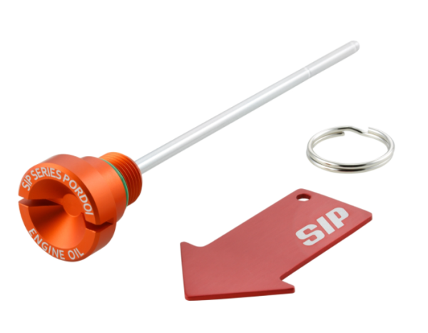 Öleinfüllschraube Motoröl für Vespa Primavera/​Sprint 125-150ccm i.e. 3V 4T AC, orange