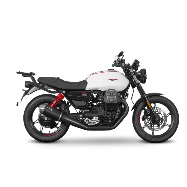 Soporte para baúl Shad, pintado de negro, para Moto Guzzi V7 850