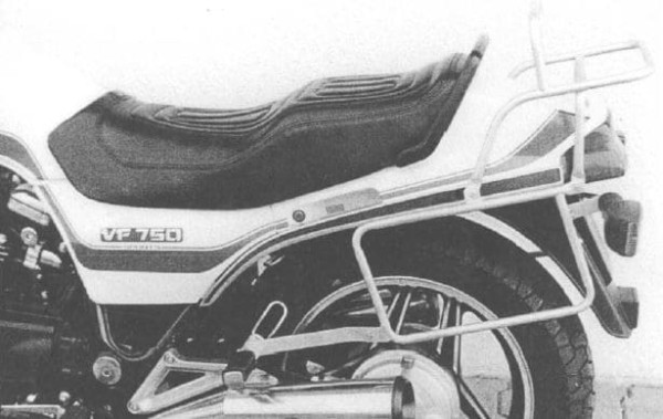 Portaequipajes superior tubular y portaequipajes lateral negro para Honda VF 750 S (82-84)