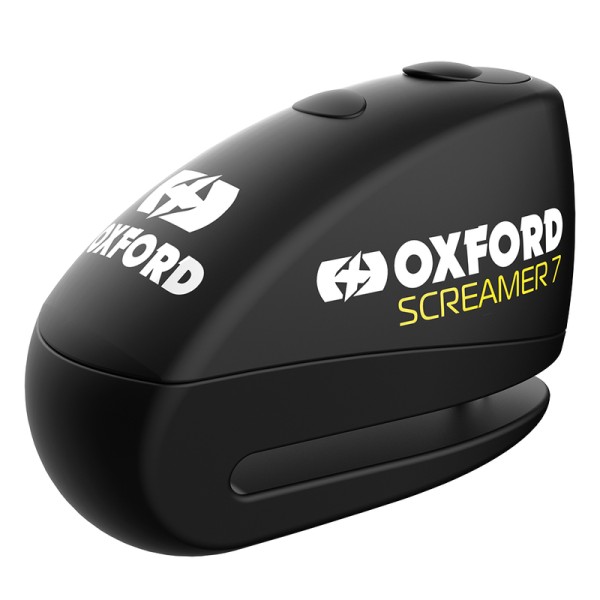 Oxford Screamer 7 bloqueo de disco de freno con alarma Ø7mm negro