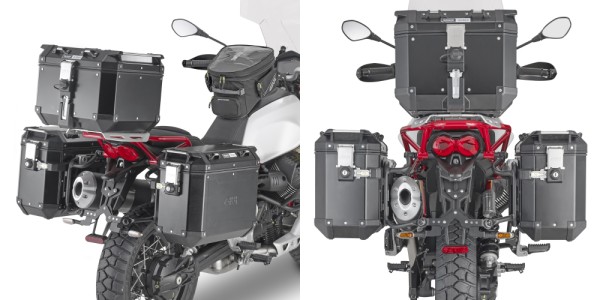 Portaequipajes lateral ONEFIT desmontable para Moto Guzzi V85 TT (Bj.19-) Givi