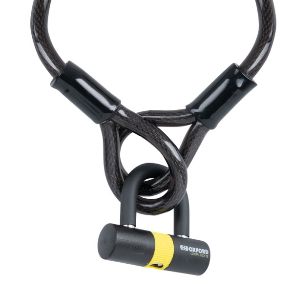 Oxford Loop Lock15 candado de cable + minicandado - 15 mm x 2,0 m