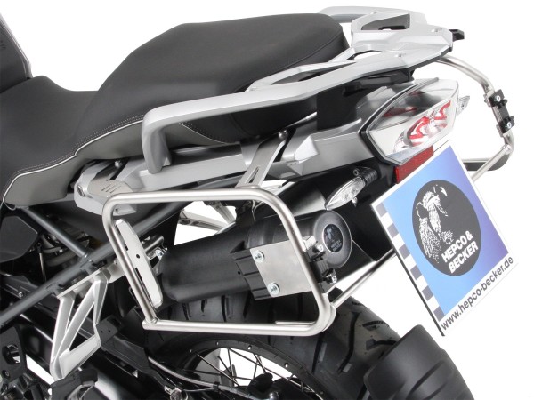 Caja de herramientas negra para portaequipajes lateral recortado para BMW R 1250 GS (19-23) Hepco & Becker