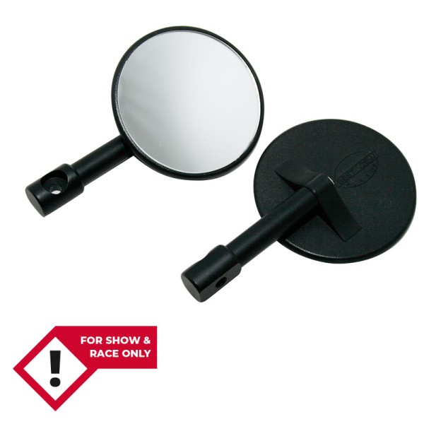 HIGHSIDER smart bar end mirror negro redondo (par)