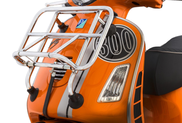 Portaequipajes delantero para Vespa GTS/GTS Super/GTV/GT 60/GT/GT L 125-300cc, plegable, cromado